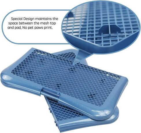petphabet Training Pad Holder Floor Protection Dog Pad Holder Mesh Training Tray (L-24"x24")… in Kuwait