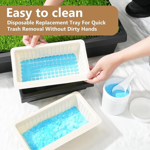 20-Pack Pet Loo Pee-Pod Refills with Sponge Compatible with PetSafe Portable Dog Potty, Dog Litter Box Disposable Potty Tray Cornstarch Material, Urine Disposal (Pet Loo NOT Included) in Saudi Arabia