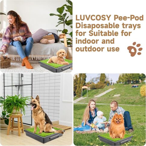 20-Pack Pet Loo Pee-Pod Refills with Sponge Compatible with PetSafe Portable Dog Potty, Dog Litter Box Disposable Potty Tray Cornstarch Material, Urine Disposal (Pet Loo NOT Included) in Saudi Arabia