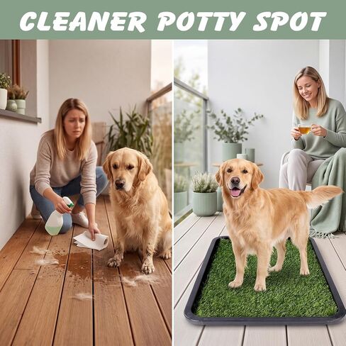 ondware Dog Grass Pad with Tray, 30 x 20 in, 2 Replacement Pads Included in Saudi Arabia