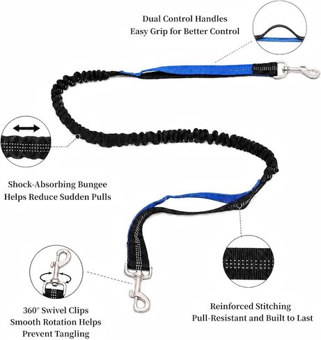 Hands Free Dog Leash with Running Belt for Walking, Running and Hiking in Kuwait