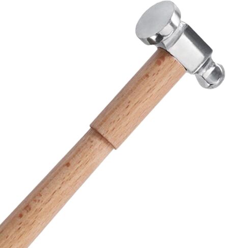 Jewelry Making Hammer, Two Sided Chasing Hammer for Jewelry Making, Wood Handle Jewelry Repair Hammer for Metalworking, Length 25.7cm in Saudi Arabia