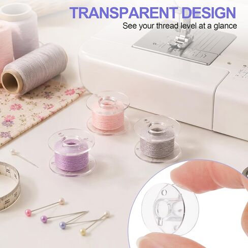 28 Pcs Class 15 Plastic Sewing Machine Bobbins with Storage Case in Kuwait