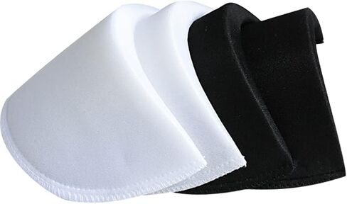 MiDube® Thickness 2cm / 0.78inch Foam Shoulder Pads Set Polyester Pad for Women Men Teens Sewing Accessories Clothes Set-in Shoulder Pads White and Black 2 Pairs in Saudi Arabia