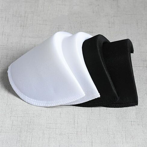 MiDube® Thickness 2cm / 0.78inch Foam Shoulder Pads Set Polyester Pad for Women Men Teens Sewing Accessories Clothes Set-in Shoulder Pads White and Black 2 Pairs in Saudi Arabia