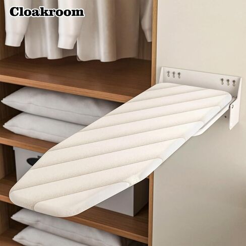 MYOYAY Wall Mounted Ironing Board 13 x 37 Inch Space-Saving 180° Swive Fold Away Ironing Board with Heat Resistant Cover for Home House Held Laundry with Manual，White in Saudi Arabia