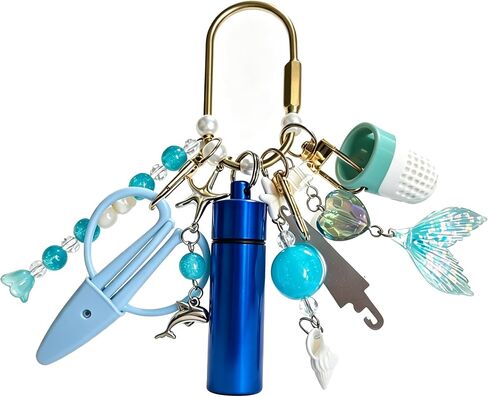 Needlepoint Kit Bag Charm Tool Set, Portable Needlepoint Accessories (blue) in Saudi Arabia