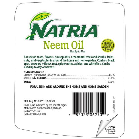 Natria 706250A Neem Oil Spray for Plants Pest Organic Disease Control, for Insects, 24-Ounce, Ready-to-Use in Saudi Arabia