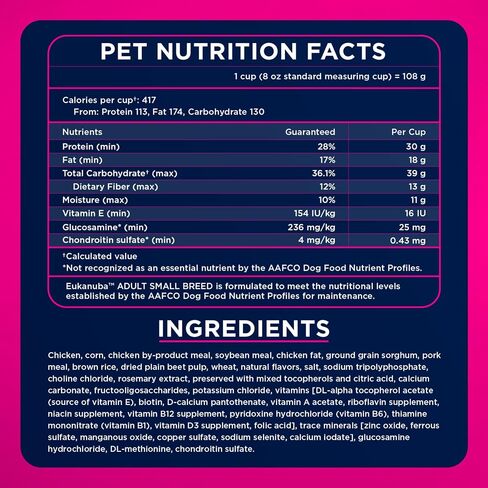 Eukanuba Small Dog Breed Adult Dry Dog Food, 4.5 lb Bag in Kuwait