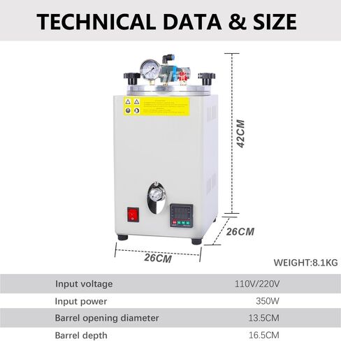 3L 350W Manual Wax Injection Machine, Digital Temperature Control Wax Injector (0-110) for Lost Wax Casting, Jewelry Moulds, Candle Making, Wax Seals & DIY Crafts(110V) in Kuwait