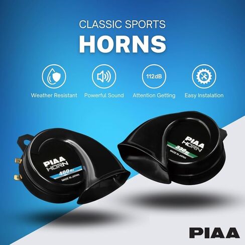 Piaa 85115 Superior 112Db 330Hz and 400Hz Twin Tone Bass Horn, Black in Kuwait