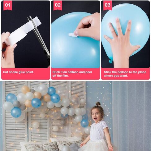 Balloon Arch Decorating Kit - 2 Rolls Tape Strips for Garlands, Party and Wedding Decorations in Saudi Arabia