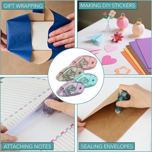 Mr. Pen- Scrapbook Tape, 0.31 in x 26 FT, 8 Pack, Double Sided Tape Roller in Kuwait