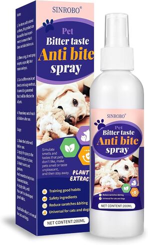 Bitter Apple Spray for Dogs, No Chew Spray for Dogs to Stop Chewing, Effective Indoor/Outdoor Deterrent Training Corrector for Anti-Scratch, Anti Marking, Furniture Protection (1 Pcs) in Saudi Arabia