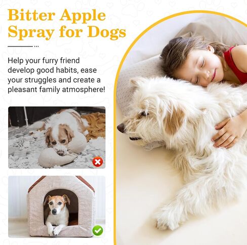 Bitter Apple Spray for Dogs, No Chew Spray for Dogs to Stop Chewing, Effective Indoor/Outdoor Deterrent Training Corrector for Anti-Scratch, Anti Marking, Furniture Protection (1 Pcs) in Saudi Arabia