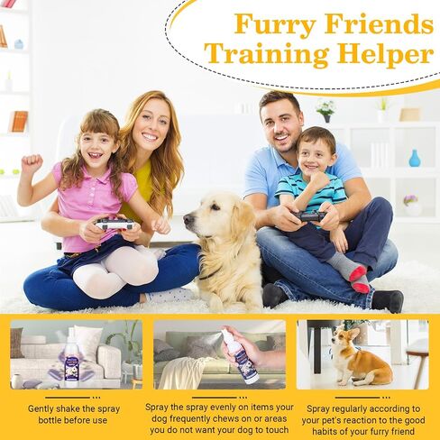 Bitter Apple Spray for Dogs, No Chew Spray for Dogs to Stop Chewing, Effective Indoor/Outdoor Deterrent Training Corrector for Anti-Scratch, Anti Marking, Furniture Protection (1 Pcs) in Saudi Arabia