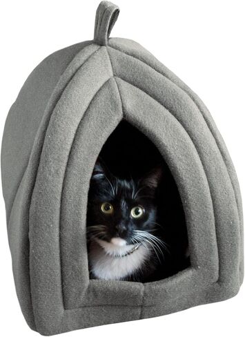 PETMAKER Cat House Indoor Bed with Removable Foam Cushion, Pink in Kuwait