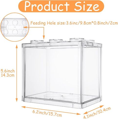 QTLCOHD 4 Pack Small Betta Fish Tank, 0.6 Gallon Mini Aquarium Tank in Saudi Arabia