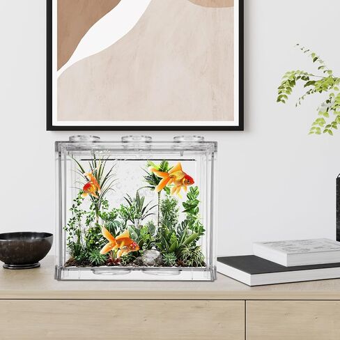 QTLCOHD 4 Pack Small Betta Fish Tank, 0.6 Gallon Mini Aquarium Tank in Saudi Arabia