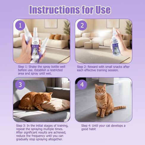 QHZ Bitter Apple Spray for Cats, Natural Bitter No Chew Training Spray for Cats & Dogs, Indoor & Outdoor Pet Deterrent to Stop Scratching, Chewing & Biting on Couch, Curtains, Plants, 150ml in Saudi Arabia