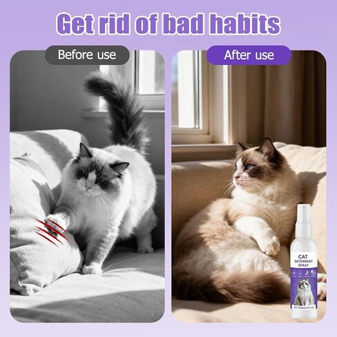 QHZ Bitter Apple Spray for Cats, Natural Bitter No Chew Training Spray for Cats & Dogs, Indoor & Outdoor Pet Deterrent to Stop Scratching, Chewing & Biting on Couch, Curtains, Plants, 150ml in Saudi Arabia