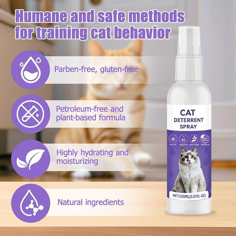 QHZ Bitter Apple Spray for Cats, Natural Bitter No Chew Training Spray for Cats & Dogs, Indoor & Outdoor Pet Deterrent to Stop Scratching, Chewing & Biting on Couch, Curtains, Plants, 150ml in Saudi Arabia