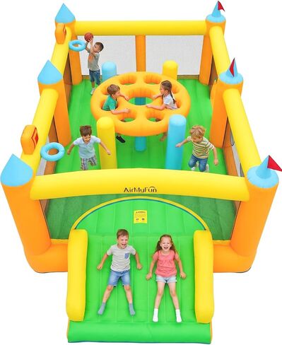 AirMyfun 18.1 x 11.2ft Extra Large Inflatable Bounce House for Kids 3-8 in Saudi Arabia