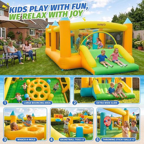 AirMyfun 18.1 x 11.2ft Extra Large Inflatable Bounce House for Kids 3-8 in Saudi Arabia