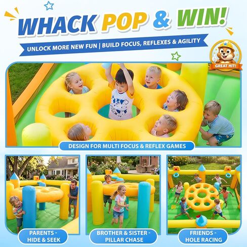 AirMyfun 18.1 x 11.2ft Extra Large Inflatable Bounce House for Kids 3-8 in Saudi Arabia