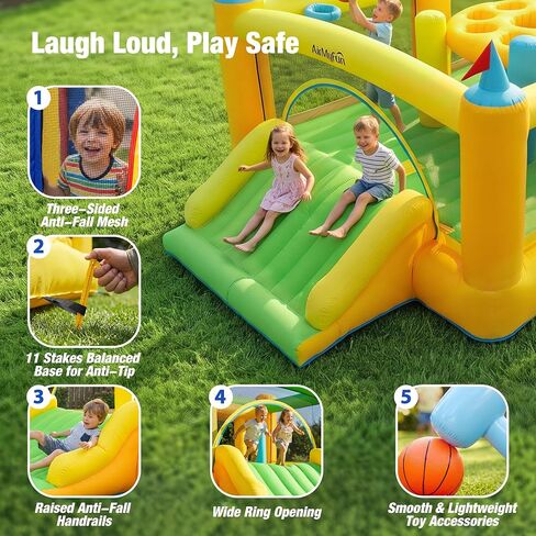 AirMyfun 18.1 x 11.2ft Extra Large Inflatable Bounce House for Kids 3-8 in Saudi Arabia