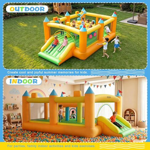 AirMyfun 18.1 x 11.2ft Extra Large Inflatable Bounce House for Kids 3-8 in Saudi Arabia