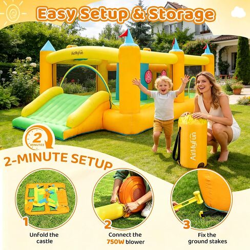 AirMyfun 18.1 x 11.2ft Extra Large Inflatable Bounce House for Kids 3-8 in Saudi Arabia