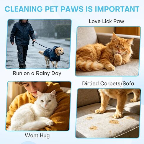 Dog Paw Cleaner Kit with Balm, Towel & 3 Soft Silicone Brushes in Kuwait