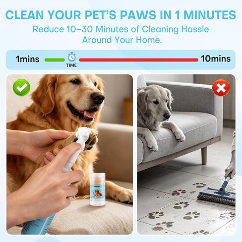 Dog Paw Cleaner Kit with Balm, Towel & 3 Soft Silicone Brushes in Kuwait