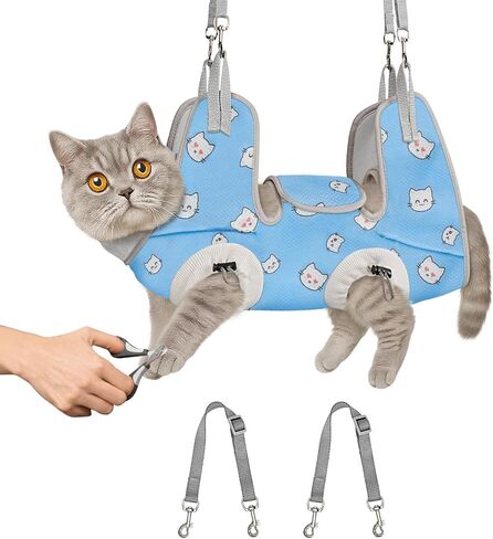 Supet Cat Grooming Hammock Harness for Nail Trimming, Kitten Care Sling in Kuwait