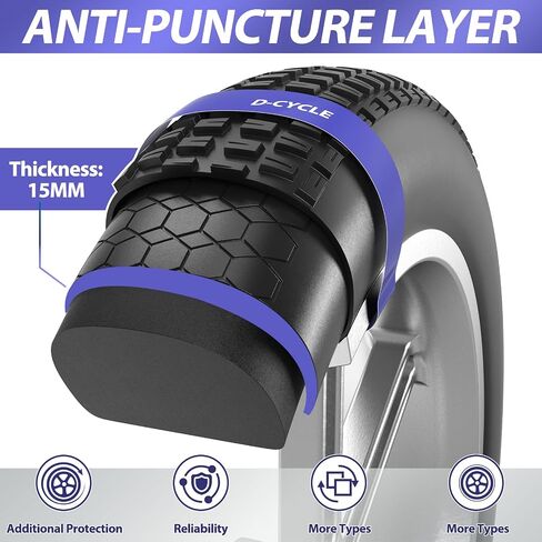 20x4.0 Fat Tire Insert, Puncture-Resistant Liner for E-Bikes, 1 Pack in Saudi Arabia