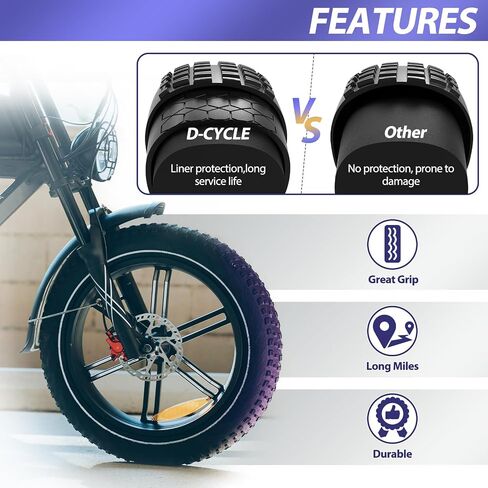 20x4.0 Fat Tire Insert, Puncture-Resistant Liner for E-Bikes, 1 Pack in Saudi Arabia