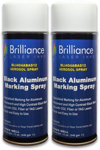 Brilliance Laser Inks Black Aluminum Laser Marking Spray, 12 oz, Anti-Clog in Kuwait