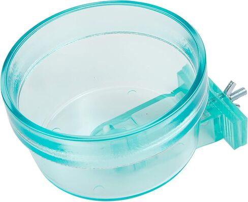 Lixit Quick Lock Removable Cage Bowls for Rabbits, Guinea Pigs, Gerbils, Ferrets, Dogs, Cats, Birds, and Other Small Animals - Made in USA (Blue, 20 Ounce) in Kuwait