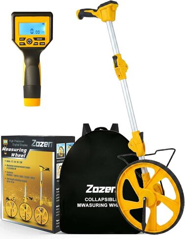 Zozen Measuring Wheel Digital Display, 3-Sections Foldable 12Inch Wheel, Imperial/Metric Measure Wheel with Backlit Display | Up to 99,999Ft/ 99,999M | Portable - with Cloth Backpack. in Kuwait