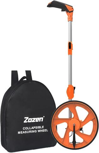 Zozen Distance Measuring Wheel with Marking Flags, Measure Wheel Collapsible Industrial Measuring Wheel in Feet and Inches with Carrying Bag in Kuwait