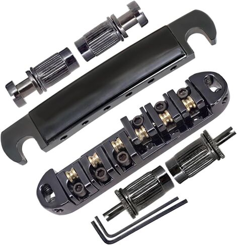 Roller Saddle Bridge ABR-1 Tune-o-matic Bridge Tailpiece Bridge For Les Paul Guitar (Black) in Kuwait