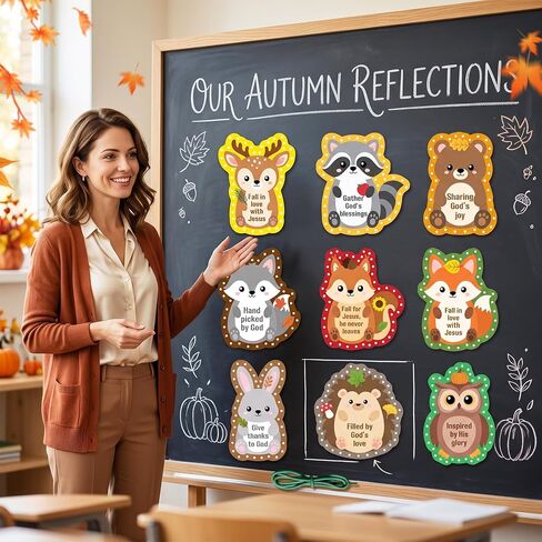X1zuue Kids Lacing Cards, Fall Animal Sewing Card Kit, Religious Lacing Toy in Kuwait