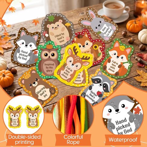 X1zuue Kids Lacing Cards, Fall Animal Sewing Card Kit, Religious Lacing Toy in Kuwait