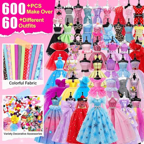 Axirata 600+PCS Fashion Designer Kit for Girls Kids Sewing Kits Toys Gifts in Kuwait