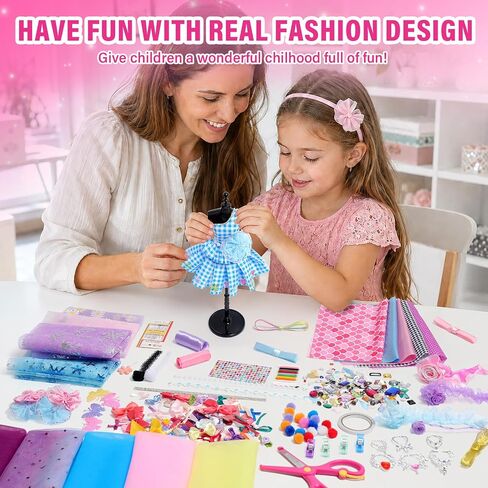 Axirata 600+PCS Fashion Designer Kit for Girls Kids Sewing Kits Toys Gifts in Kuwait