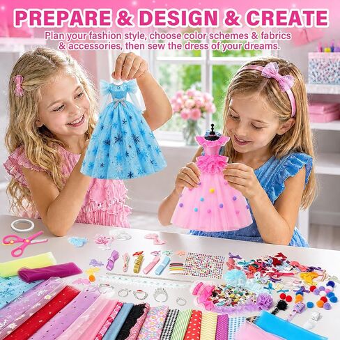 Axirata 600+PCS Fashion Designer Kit for Girls Kids Sewing Kits Toys Gifts in Kuwait