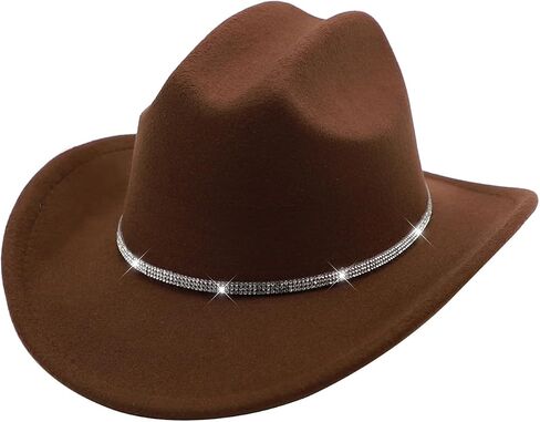 Kids Cowboy Hat for Girls Boys Western Cowgirl Hat for Kid with Buckle Belt Unisex Wide Brim Fedora Hat in Saudi Arabia
