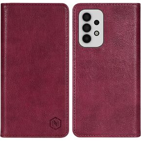 for Samsung Galaxy A32 5G Wallet Case with [RFID Blocking] Card Slot Stand Strong Magnetic Flip Fold Leather Protective Phone Case for Samsung Galaxy A32 5G Case Wallet(6.5 inch-Black)