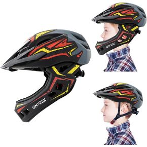 ONTYZZ Kids Bicycle Helmet Kids Adjustable Safety Full Face Helmet Lightweight Toddler Mountain Full Bike Helmet for Skating Cycling Scooter for Child